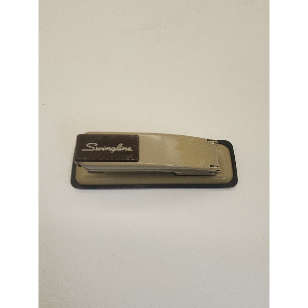 Vintage SWINGLINE Long Island City NY Tan & Brown Stapler Made in USA pre-owned